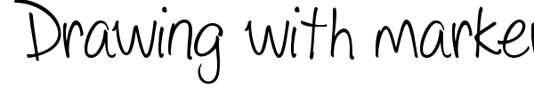 Drawing with markers font preview